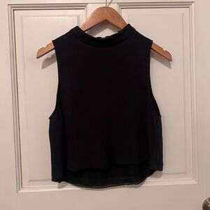 Zara Sleeveless Navy Top
